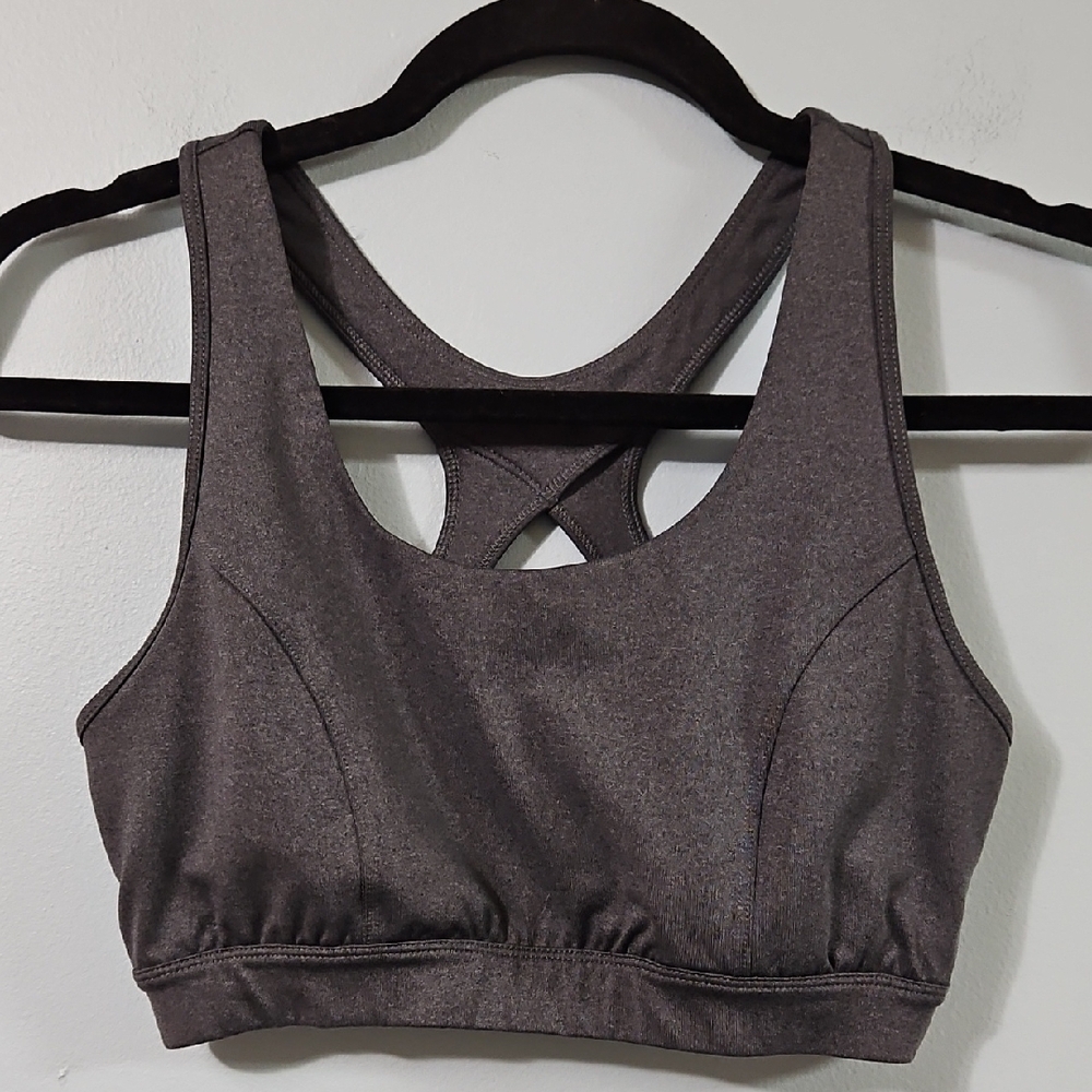 Tek Gear Gray Women's Medium Support Sports Bra Size M #1197